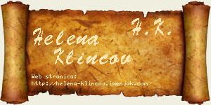 Helena Klincov vizit kartica
